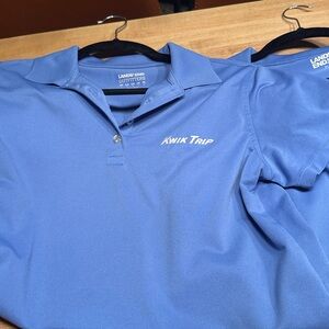2 Women’s  Blue Polo Shirt 1 small 1 medium